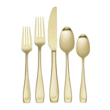 Oneida Moda Lux Champagne Finish 20-Piece Flatware Set, Service for 4, 18/10 Stainless