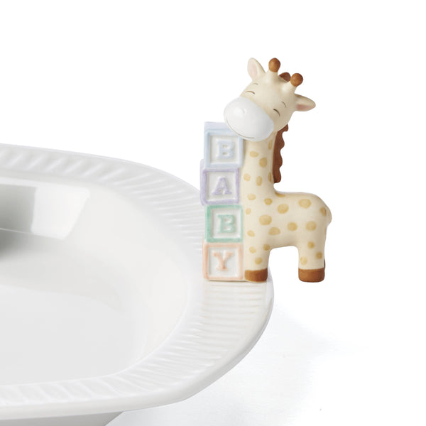 Lenox Profile Popper Baby Giraffe Charm White, WHITE PORCELAIN 894342