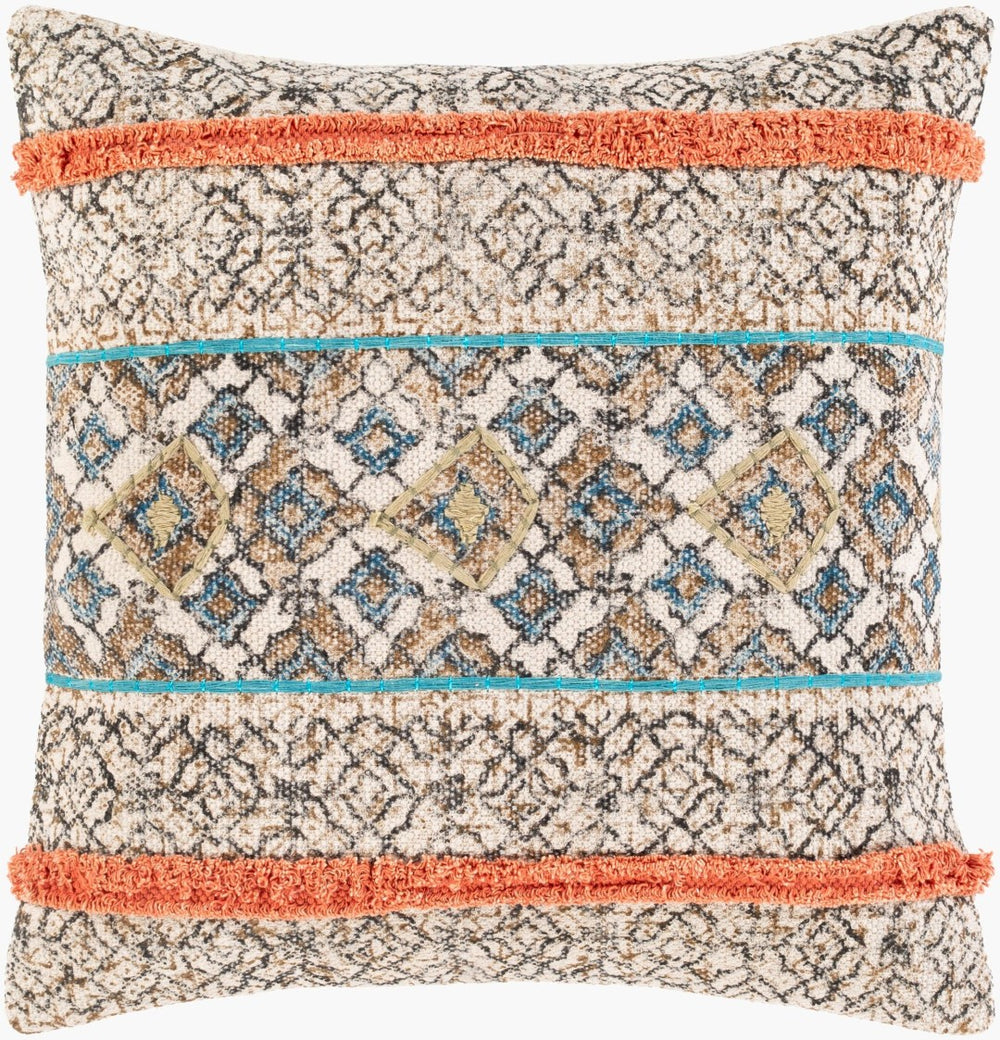 Livabliss Dayna Handwoven Cotton Accent Pillow Cover Artisan Texture for Boho or Eclectic Decor DYA003-2222