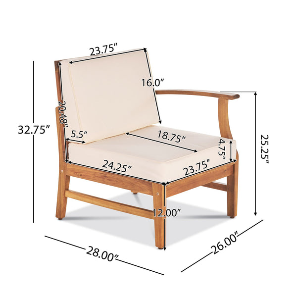 English Elm Perla Armless Accent Chair Tailored Low Profile Upholstered Seat for Living Room 58941.00L-M-RCRM-59098.00