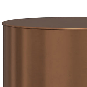 English Elm Curtis Metal Cylinder Accent Table - Handcrafted Ombre Black & Copper Finish For Stylish Living Spaces B136P159000