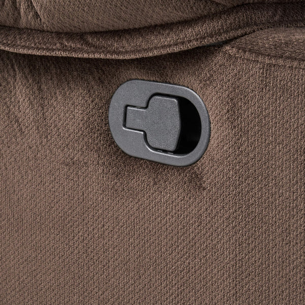 English Elm Christopher Knight Home® - Luxurious Manual Recliner Chair with Skin-Friendly Fabric, Dual Cup Holders, Ergonomic Padded Comfort Chocolate 57578.00CHO
