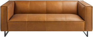 Dylan DYN-001 31"H x 88"W x 39"D Sofa DYN-001  Upholstery: Caramel; Base: Black Surya