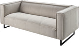 Dylan DYN-002 31"H x 88"W x 39"D Sofa DYN-002  Upholstery: Light Gray; Base: Black Surya