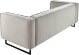 Dylan DYN-002 31"H x 88"W x 39"D Sofa DYN-002  Upholstery: Light Gray; Base: Black Surya