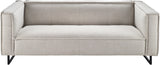 Dylan DYN-002 31"H x 88"W x 39"D Sofa DYN-002  Upholstery: Light Gray; Base: Black Surya