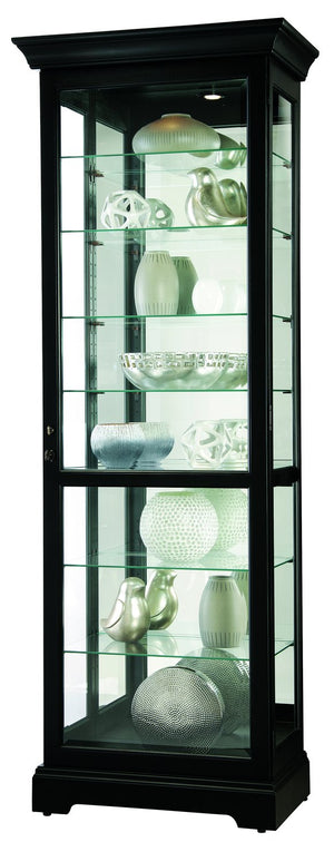 Hekman Furniture 680660 Lighted Curio Cabinet With Adjustable Glass Shelves, Locking Door, And Touch-lite™ Switch Black Satin Chesterbrook Iii Curio Cabinet 680660