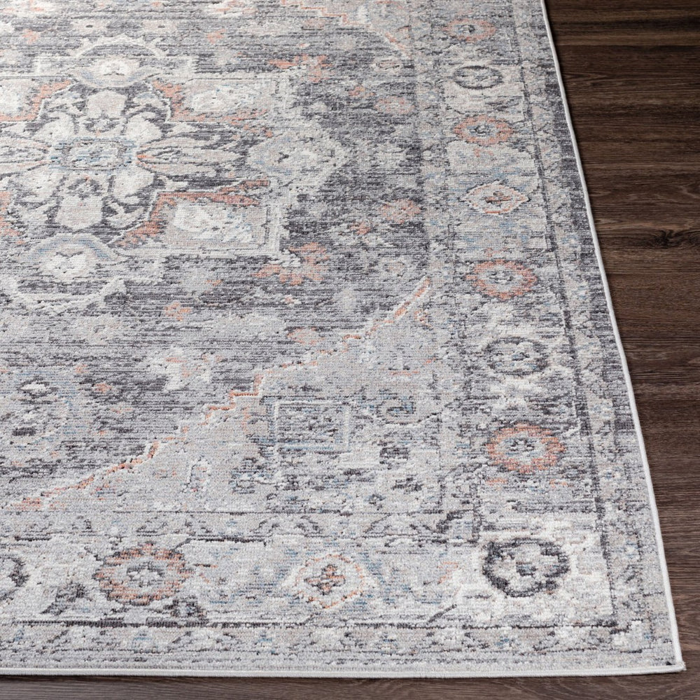 Livabliss Daytona Beach Traditional Outdoor Rug Polypropylene Patio Woven Uv Resistant Light Gray, Bla 5'3" x 7' DYT2311-537