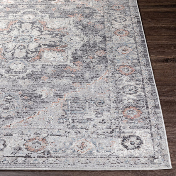 Livabliss Daytona Beach Traditional Outdoor Rug Polypropylene Patio Woven Uv Resistant Light Gray, Bla 5'3" x 7' DYT2311-537