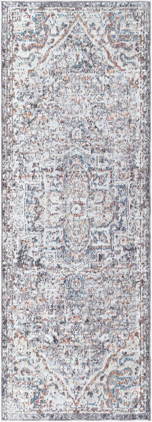 Livabliss Daytona Beach Traditional Runner Rug Polypropylene Blend for Hallways and Entryways Light Gray, Med 2'7" x 7'3" DYT2312-2773