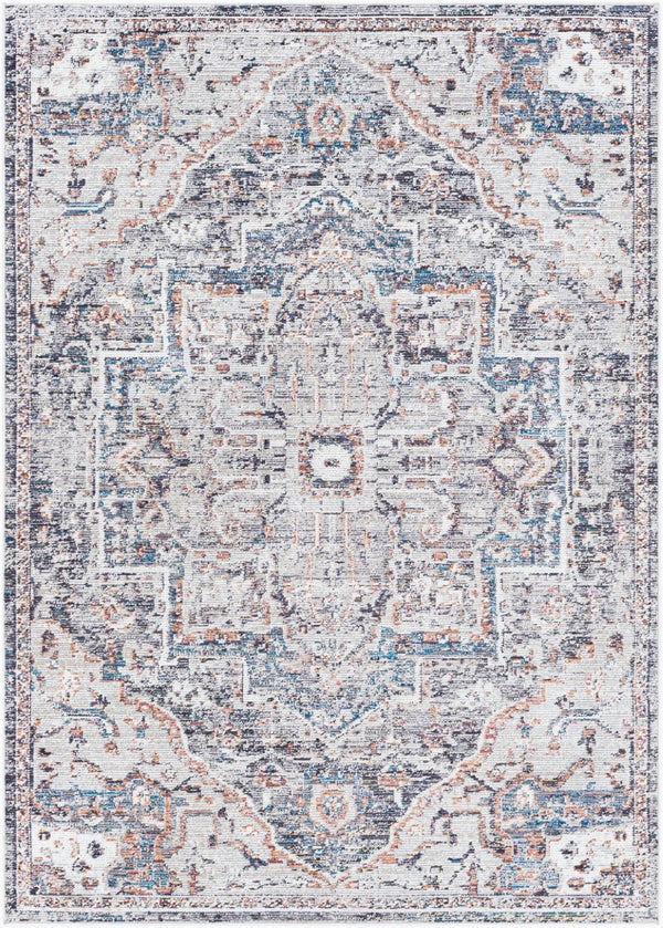 Livabliss Daytona Beach Traditional Runner Rug Polypropylene Blend for Hallways and Entryways Light Gray, Med 8'10" x 12' DYT2312-81012