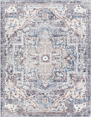 Livabliss Daytona Beach Traditional Runner Rug Polypropylene Blend for Hallways and Entryways Light Gray, Med 7'10" x 10' DYT2312-71010