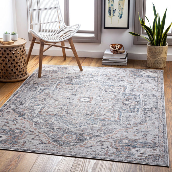 Livabliss Daytona Beach Traditional Runner Rug Polypropylene Blend for Hallways and Entryways Light Gray, Med 8'10" x 12' DYT2312-81012