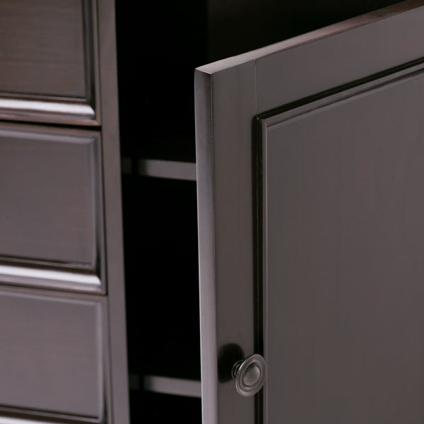 English Elm Amherst Medium Storage Cabinet - Handcrafted Hickory Brown With Adjustable Shelves & Antique Knobs B136P159432