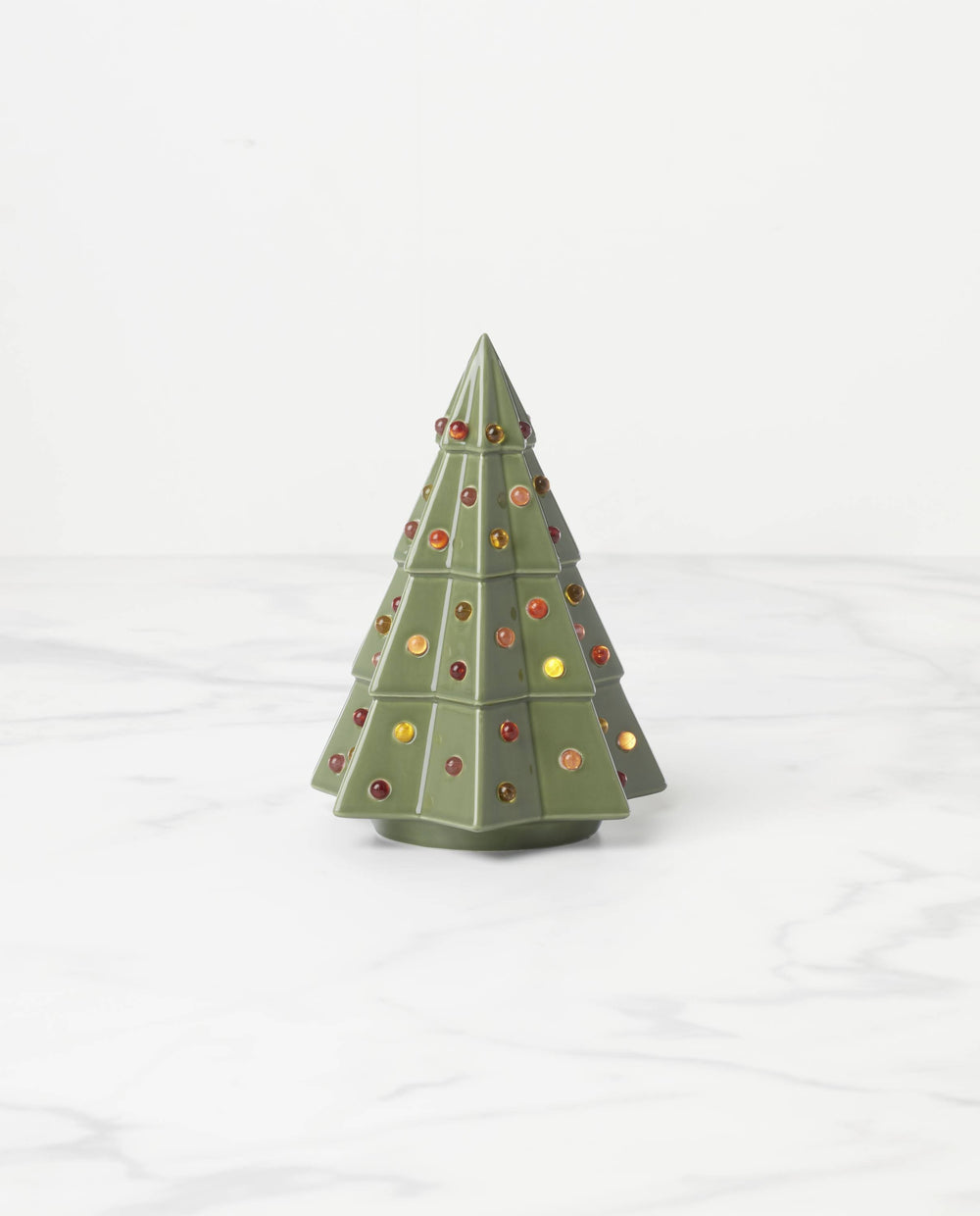 Lenox Kate Spade Evergreen Small Lit Tree Figurine Green, GREEN PORCELAIN 897070