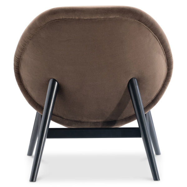 Bernhardt Bernhardt Jett Molded Upholstered Shell Accent Chair with Exposed Wood Frame Brown L7403O