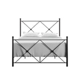 Homelegance By Top-Line Mila Double X Black Metal Bed Black Metal