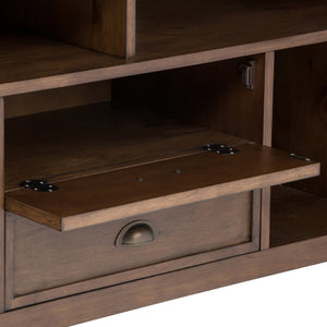 English Elm Redmond 72" Rustic Natural Aged Brown Tv Media Stand - Handcrafted Solid Wood With Ample Storage B136P158106-GIGA