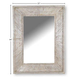 Parker House Crossings - Monaco Wall Mirror Weathered Blanc Solid Mango MON#M3546