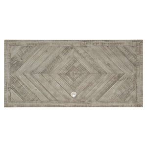 Bernhardt Bernhardt Polk Desk With Reclaimed Pine Top & Glazed Silver Metal X-Base, Hidden Outlet, 66"W D12510