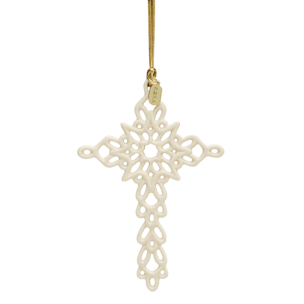 Lenox 2024 Snow Fantasies Cross Ornament Ivory, NO COLOR PORCELAIN 895771