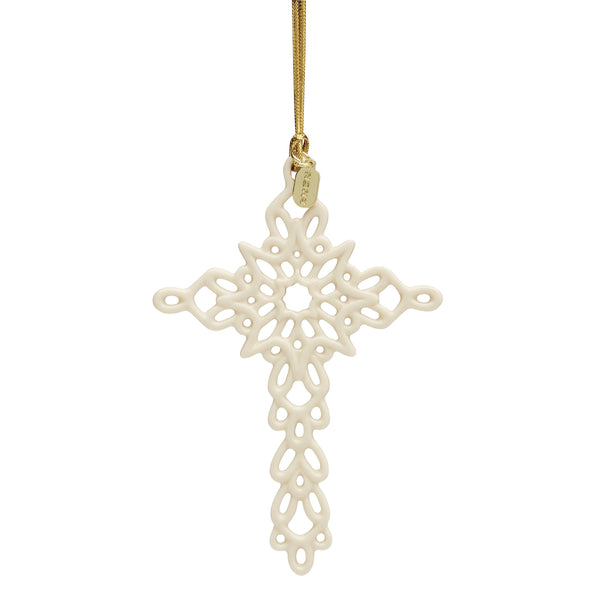 Lenox 2024 Snow Fantasies Cross Ornament Ivory, NO COLOR PORCELAIN 895771