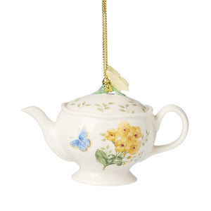 Lenox Butterfly Meadow Teapot Ornament Green, IVORY PORCELAIN 896350