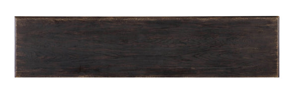 Hooker Furniture Americana Molasses Entertainment Credenza With Soft-Close Doors, Ventilated Back, Wire Management And Distressed Charm Blacks 7050-55478-893