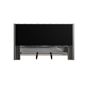 Homelegance By Top-Line Vaughn Faux Leather Crystal Tufted Bed Ivory White Faux Leather