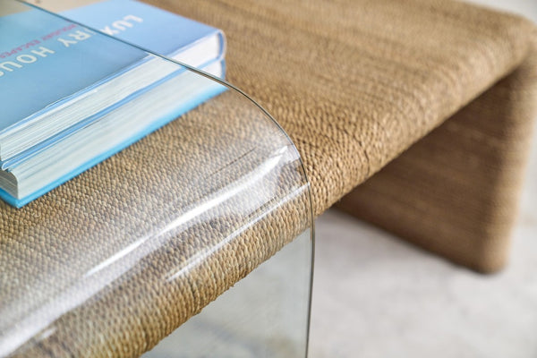 Hooker Furniture Amani Coastal Rope & Tempered Glass Cocktail Table Set — Layered Two-Piece Boho Centerpiece 1672-80210-80