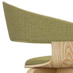 English Elm Lowell Bentwood Dining Chair - Stylish Acid Green Upholstery & Light Wood Frame For Comfort B136P158841