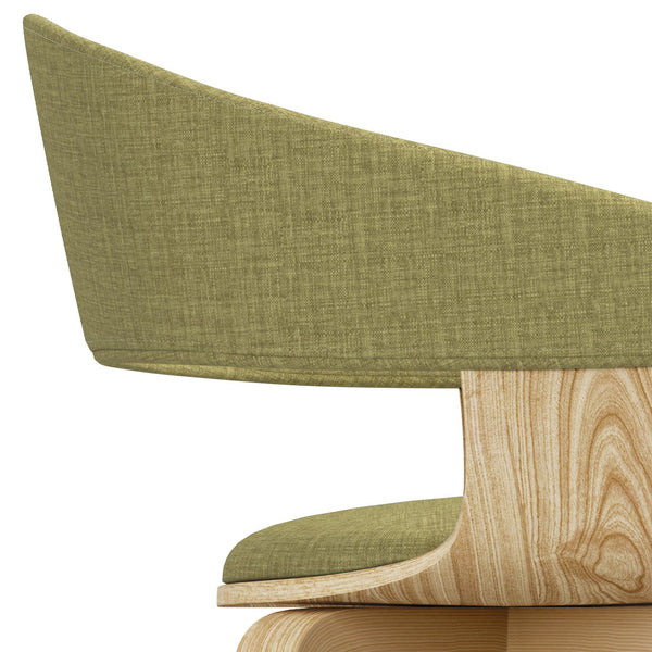 English Elm Lowell Bentwood Dining Chair - Stylish Acid Green Upholstery & Light Wood Frame For Comfort B136P158841