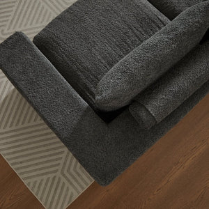 English Elm 99-Inch Chenille Cloud Curved Sectional Sofa With Reversible Chaise For Stylish Living Spaces W834S00477