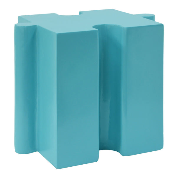 English Elm Christopher Knight Home® - Puzzle Art Side Table - Modular Light Blue Mgo Design For Indoor & Outdoor Use, Custom Configurations N770P347932L