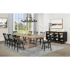 English Elm Carlos Windsor Spindle Back Rubberwood Dining Chairs Ergonomic Set of Two Black B062P447840