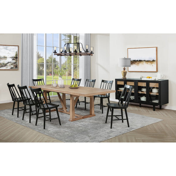 English Elm Carlos Windsor Spindle Back Rubberwood Dining Chairs Ergonomic Set of Two Black B062P447840