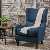 Christopher Knight Home® - Noble House - Quentin Navy Blue Fabric Sofa Chair