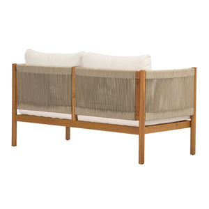 English Elm 4-piece Outdoor Seating Set Solid Acacia Wood Woven Rope Resort Patio Lounge N768P381012L_2_N768P381013L
