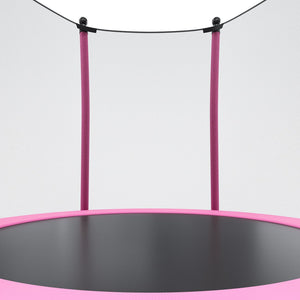 English Elm [without Basketball Hoop] 5.5 Ft Kids Trampoline with Safety Net and Foam Padded Poles Pink N739P443065H