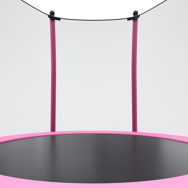 English Elm [without Basketball Hoop] 5.5 Ft Kids Trampoline with Safety Net and Foam Padded Poles Pink N739P443065H