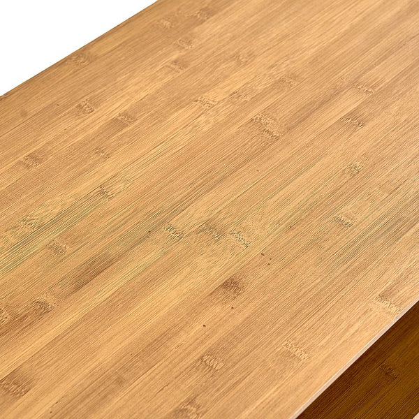 English Elm TWO Drawers Nightstand with Mirrors, Built-In USB & AC Charging Station, Natural MDF, Sturdy Design W3417P388713