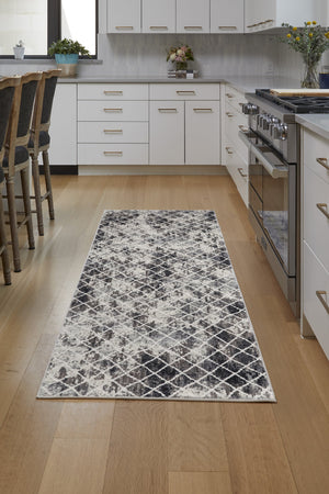 Feizy Rugs Kano Versatile Low Pile Area Rug – Distressed Geometric Design, Stain & Water Resistant For Any Space Ivory,Gray,Taupe Polypropylene,Polyester 8643873fsndivyi7a