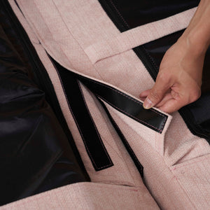 English Elm Convertible Fold-Out Double Sofa Bed with Thick Cushioning, Adjustable Backrest & Space-Saving Design Pink W244S00003