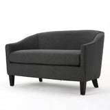 Christopher Knight Home® - Noble House - Justine Dark Grey Fabric Loveseat