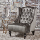 Christopher Knight Home® Toddman Velvet High-Back Club Chair - Stylish Grey Seating Upgrade