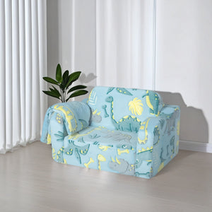 English Elm Toddler Modular Foam Play Couch Set for Kids — Compact Foldable Baby Sofa, Safe Durable, Easy-Clean (14.96x7.68x7.68) W1183P229938