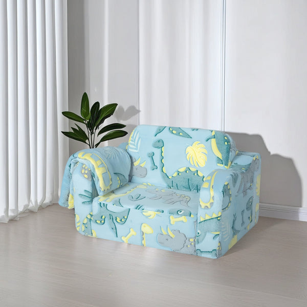 English Elm Toddler Modular Foam Play Couch Set for Kids — Compact Foldable Baby Sofa, Safe Durable, Easy-Clean (14.96x7.68x7.68) W1183P229938