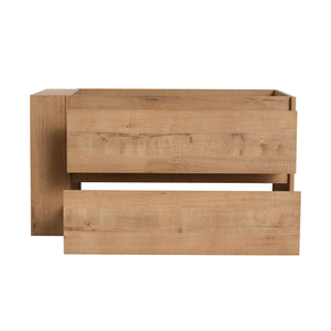 English Elm 36" Wall Mounting Bathroom Vanity with Soft-Close 2/3 Drawers, Adjustable Side Shelf, Water-Resistant Finish W999P168519