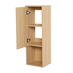 English Elm 12 Inch Oak Wall Mounted Bathroom Cabinet Soft Close Door Engineered Wood Storage W1972P457938