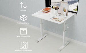 English Elm Adjustable Study Desk – Ergonomic Height-Adjustable Workstation For Kids & Adults, Compact Design W1935P338346